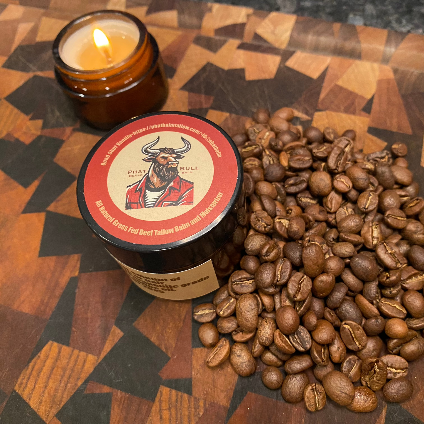 Phat Bull Beard Balm Quad Shot Vanilla 2oz