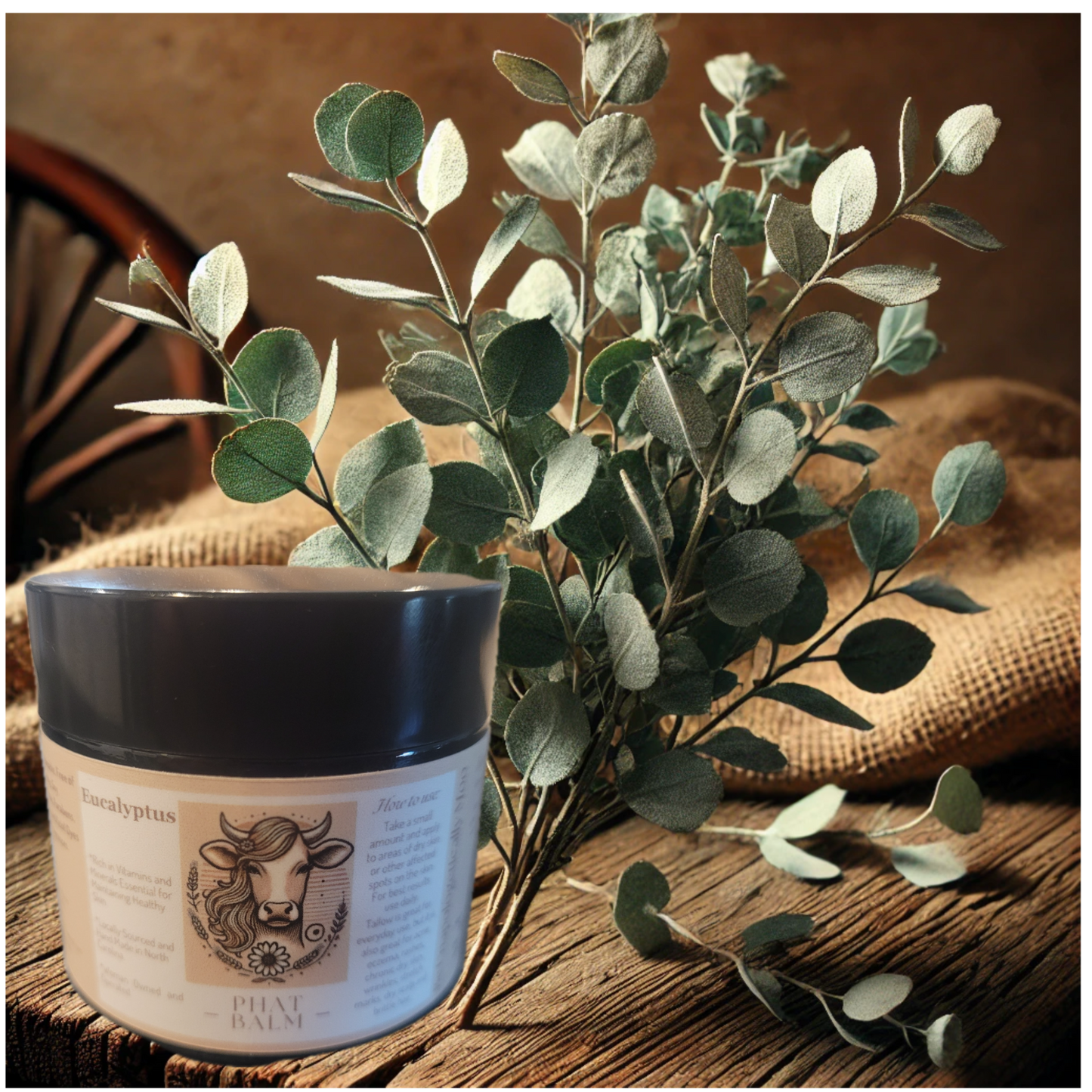 PhatBalm Eucalyptus Whipped Tallow 1oz